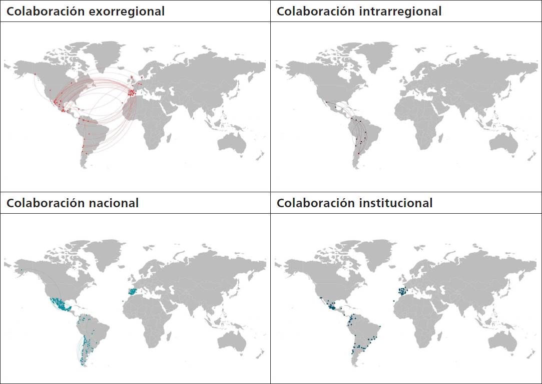 Redes de colaboración exorregional, intrarregional, nacional e institucional en la producción científica publicada en la RMIE, 2005-2022*