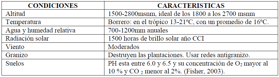 Condiciones y Requerimientos Edafoclim&agrave;ticos para la feijoa.