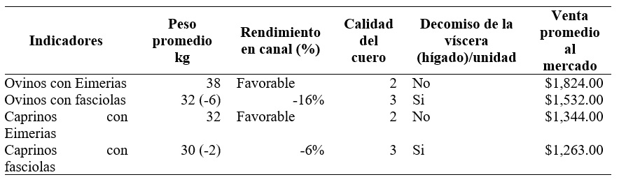 Impacto de la fasciolasis en la productividad y venta de los ovinos
y caprinos en
el municipio de San José Chiapa, Puebla.