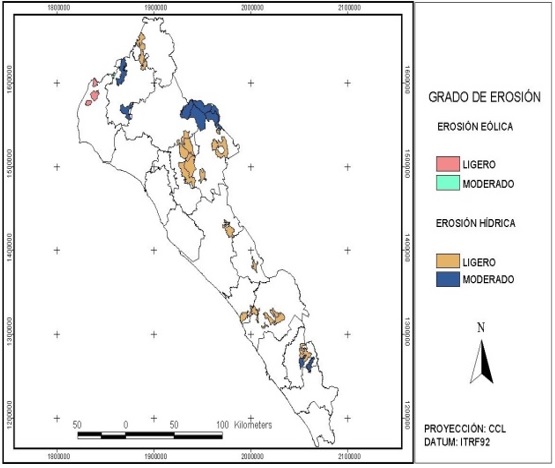 Grados de erosi&oacute;n