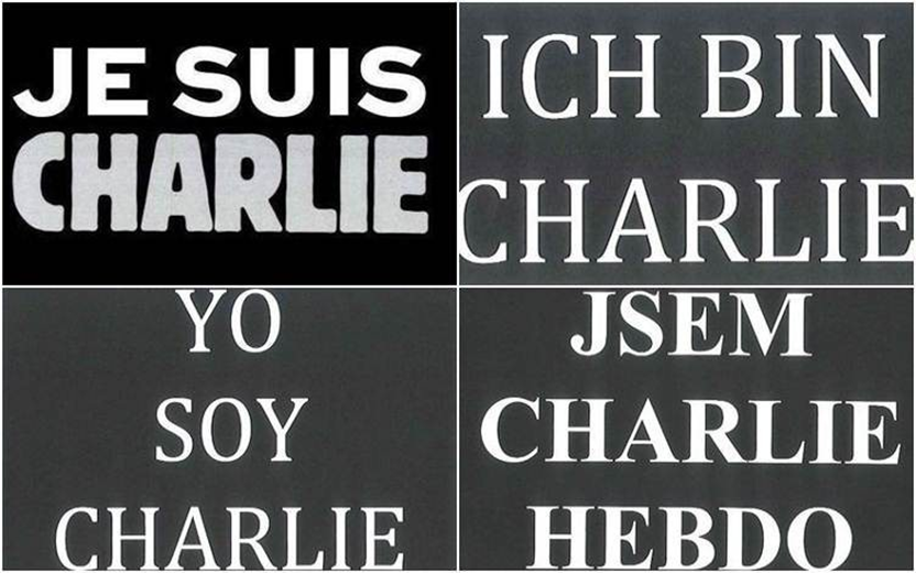 Imagem do site da revista Charlie Hebdo horas após o ataque