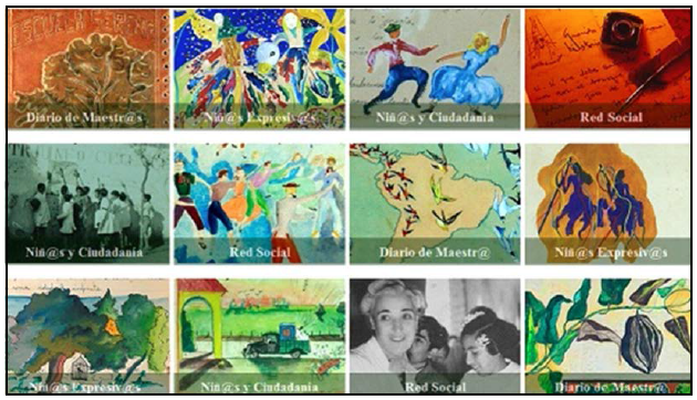 Fragmento del Portal Itinerarios Memoria y Experiencia Cossettini