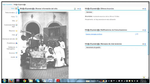 Sitio de interacci&oacute;n red sociot&eacute;cnica, clave Ni&ntilde;@s expresiv@s