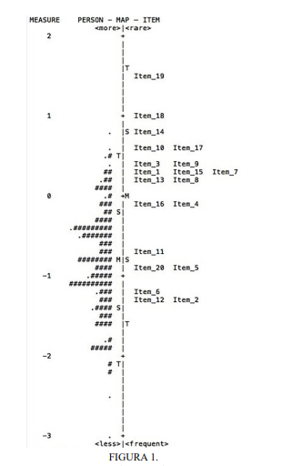 Mapa Wright escala de Zung para depresión (20 ítems) en pacientes con falla cardíaca (n = 200)