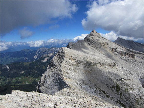 La cumbre del Sasso delle Dieci desde el Piz Ciaval (&copy; Mar&iacute;a Constanza Ceruti)