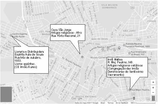  Fig. 3 - Distribui&ccedil;&atilde;o e caracter&iacute;sticas das lojas de artigos religiosos fora da &aacute;rea central de Catal&atilde;o