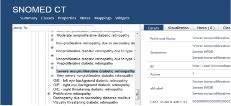 Exemplo de sobreposição epistêmica na SNOMED-CT (ainda sem tradução)
