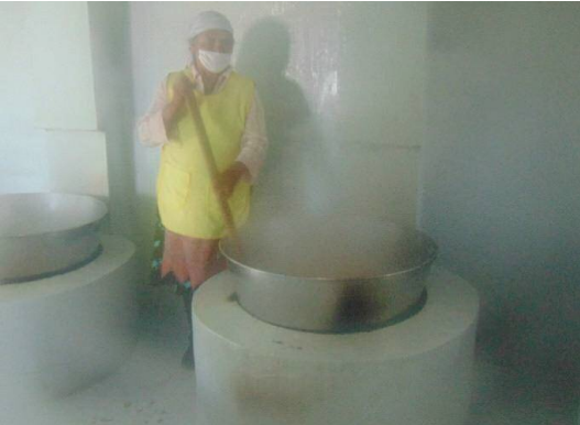 Integrante de la cooperativa "Miel de Maguey", San Andrés Daboxtha, noviembre de 2015 (fotografía del autor).