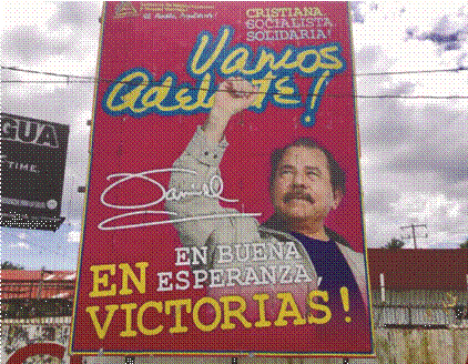 VALLA PUBLICITARIA DE DANIEL ORTEGA