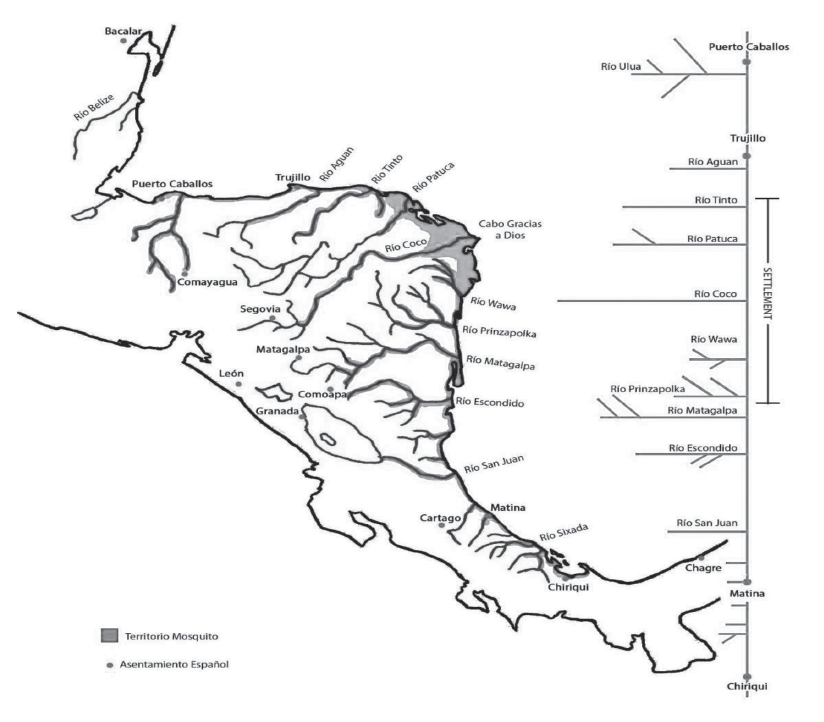 MAPA DE LA EXPANSIÓN DE LOS MOSQUITOS APROXIMADAMENTE EN EL AÑO 1711