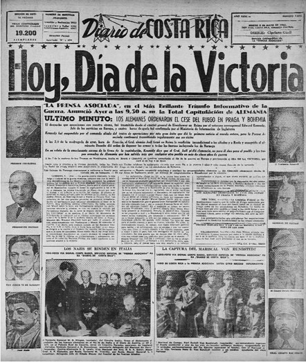 Prensa costarricense y hechos destacados de la Segunda Guerra Mundial  (1939-1945)