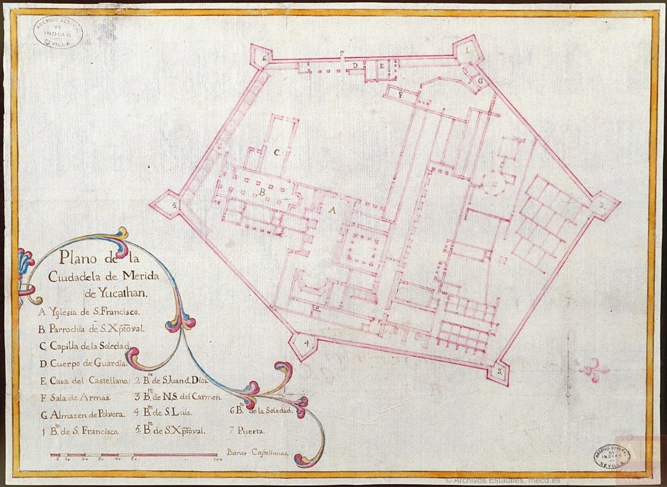 PLANO DE LA CIUDADELA DE MRIDA