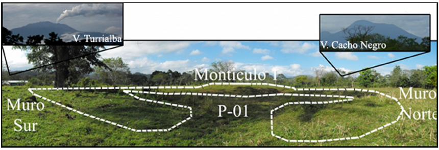 VISIBILIDAD DE LOS VOLCANES TURRIALBA Y CACHO NEGRO
			DESDE EL SITIO ARQUEOL&Oacute;GICO NUEVO CORINTO (L-72NC)