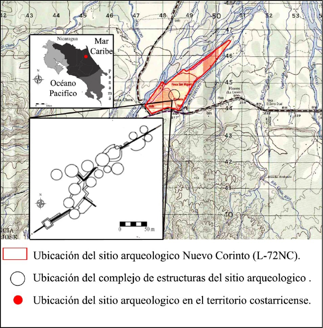 UBICACI&Oacute;N DEL SITIO NUEVO CORINTO (L-72NC) Y SU UBICACI&Oacute;N CON RELACI&Oacute;N AL TERRITORIO NACIONAL (ESQUINA SUPERIOR IZQUIERDA)
			
				
					