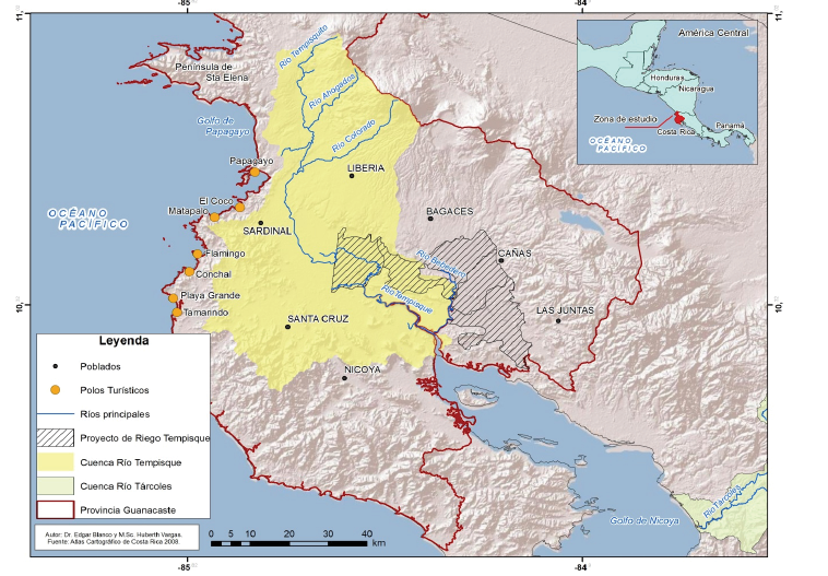 PRINCIPALES POLOS DE DESARROLLO TUR&Iacute;STICO EN GUANACASTE
			2008