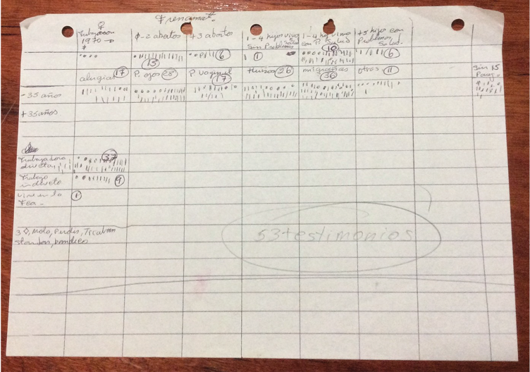 RECUENTO MANUAL DE PADECIMIENTOS DE 53 MUJERES AFECTADAS POR EL NEMAG&Oacute;N