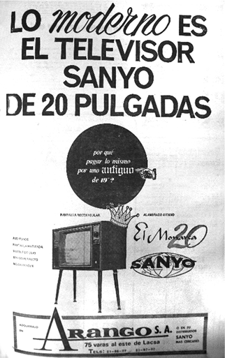 ANUNCIO PUBLICITARIO SANYO
			LA NACIÓN, 1970