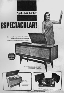 ANUNCIO PUBLICITARIO SHARP
			LA NACIÓN, 1970