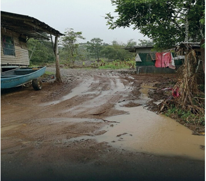 Viviendas en Ciudad Cort�s con afectaci�n TORMENTA NATE, OCTUBRE 2017