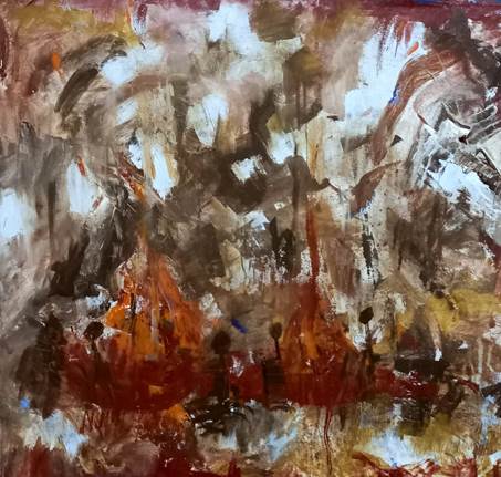 El fogn, acrlico. Rosana Moreno