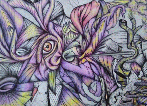 ST, lpiz de color sobre hoja. Romina Solange Finks