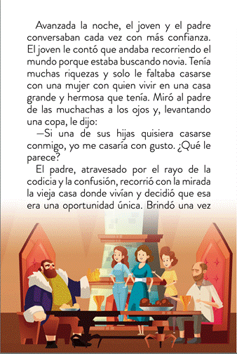 Ejemplo de una dada de textos literarios en espaol y en LSA correspondiente al relato “Mano de Oro”