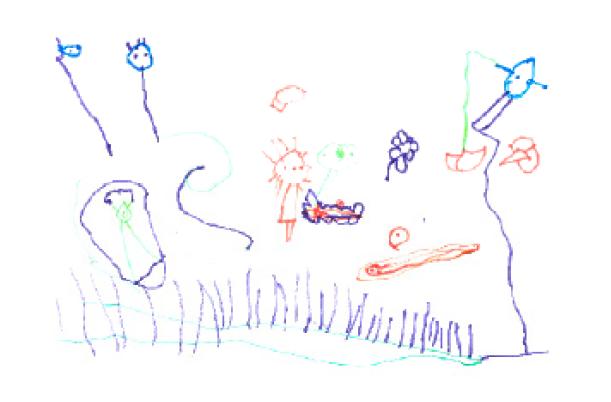 Desenho de G. sobre pessoas em condi��o de pobreza