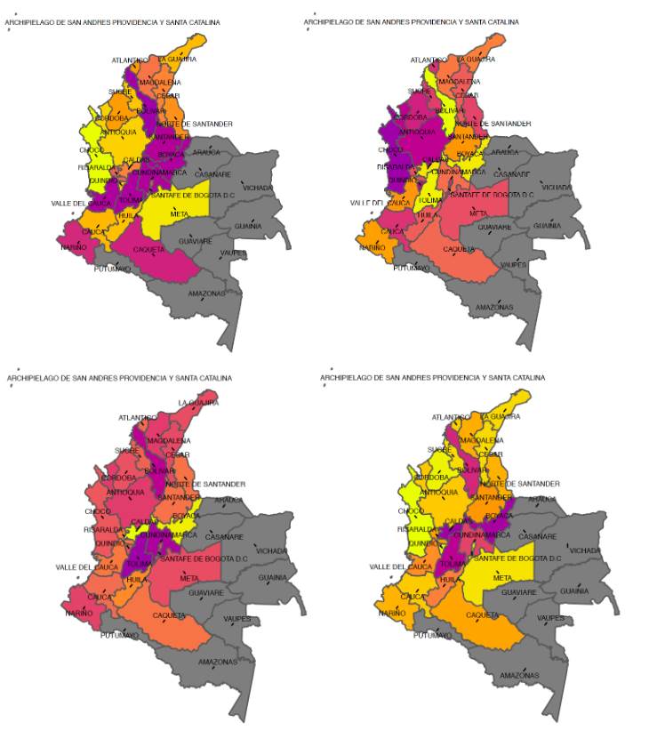 Resultados de estimaciones espaciales a) 2010