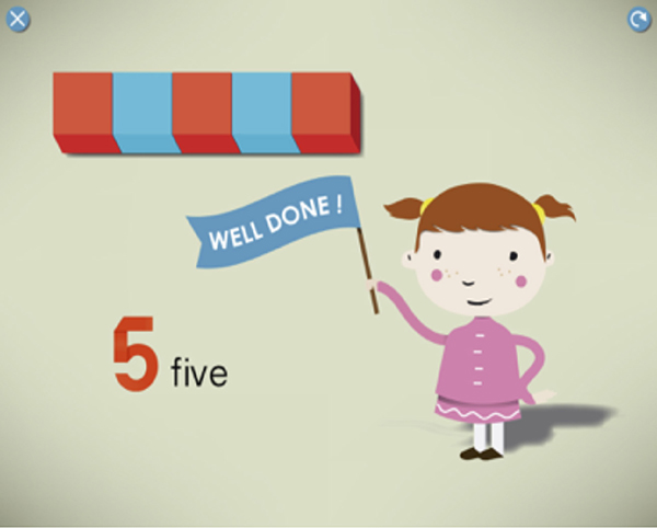 Feed-back textual sin refuerzo verbal de &laquo;Numberland&raquo; (Les Trois Elles-Edoki).