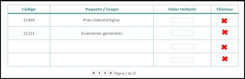 Formulario para el registro de
paquetes o grupos relacionados por diagn&oacute;sticos