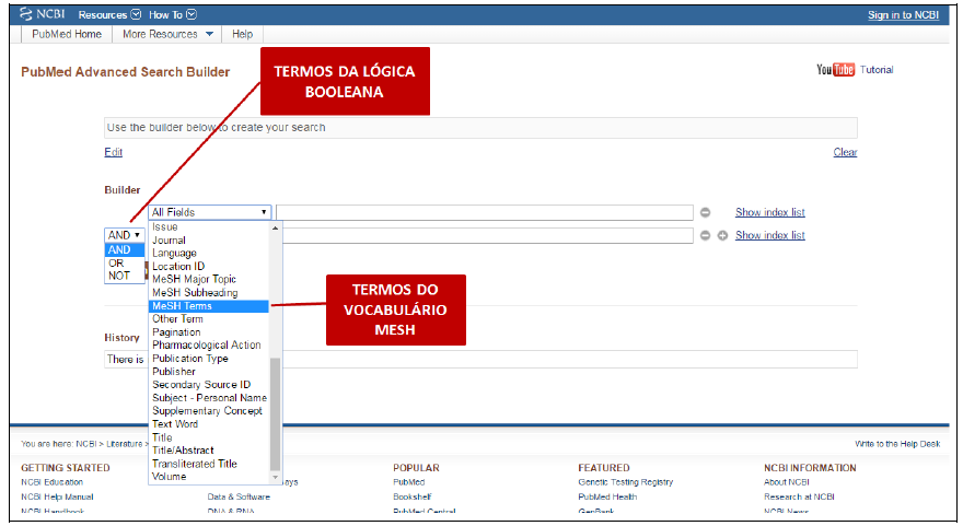 Recursos do sistema de
busca avan&ccedil;ada 