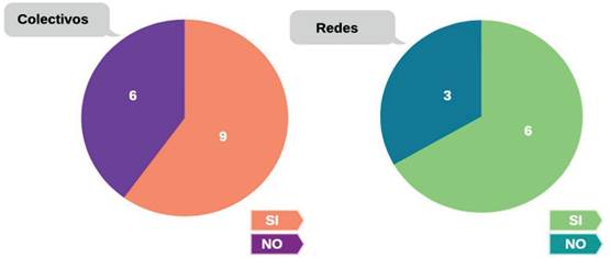 Colectivos y redes que integraron sus demandas a pol&iacute;ticas p&uacute;blicas.