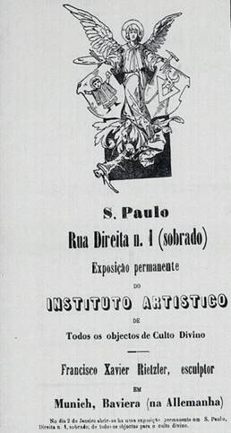 Propaganda do Instituto Art&iacute;stico de Munique no Correio Paulistano, de 23 de dezembro de 1881, p. 4.