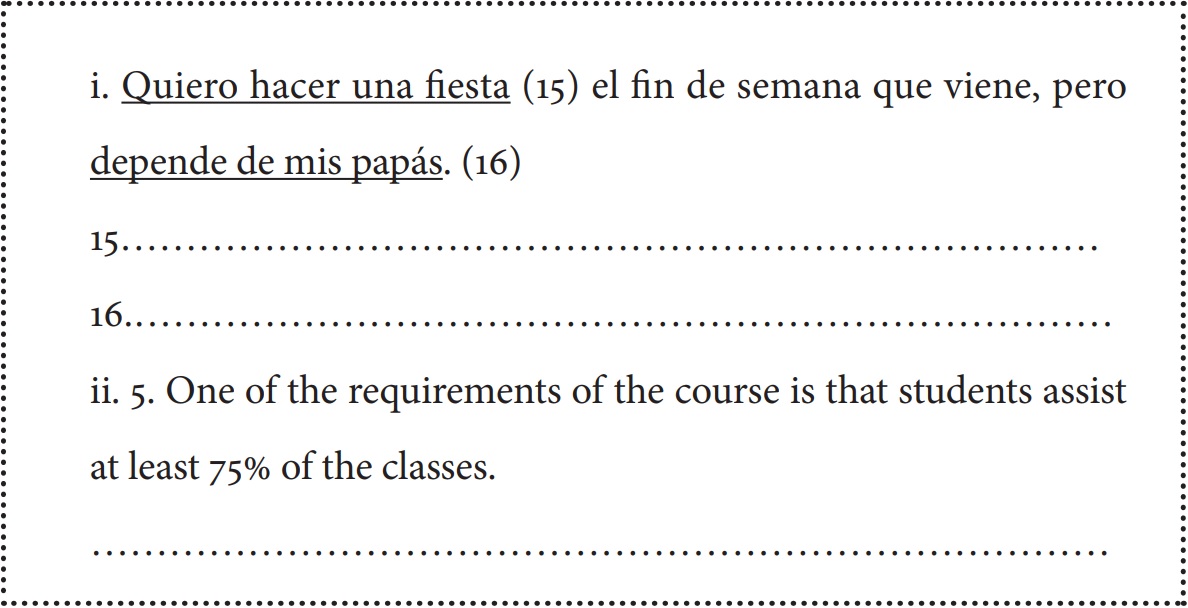 Examples of Questions in Pre-Test