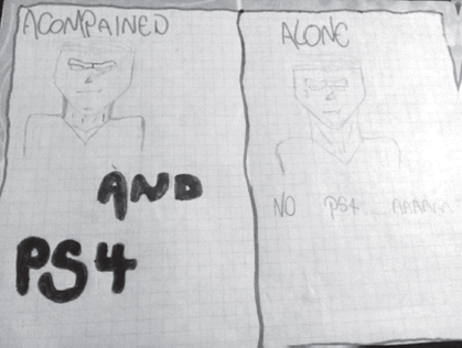 Drawing by a Student Representing Solitude and Company (Brandon)