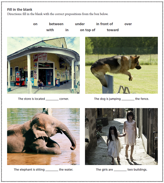 Juliana&rsquo;s Task With a Focus on Prepositions