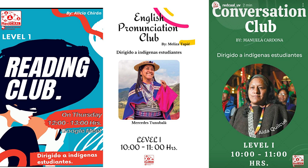 Promotional Posters of English Courses Targeted to Indigenous Students