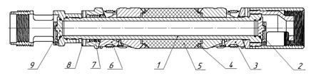 Layout of hydraulic fracturing unit.1, barrel; 2, lower valve; 3, lower anchor; 4, anti-leakage devices;5, sealing collar; 6, upper anchor; 7, split nut;8, upper nut; and 9, upper valve.