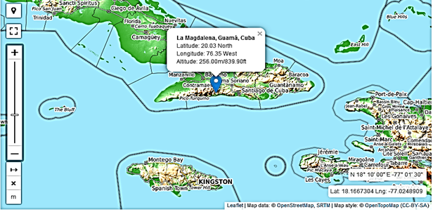Mapa de ubicaci&oacute;n geogr&aacute;fica de la comunidad La Magdalena en el municipio Guam&aacute;.