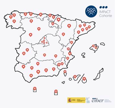 Centros de atencin primaria de salud urbanos y rurales participantes en la cohorte IMPaCT