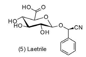 Molecular structure of Laetrile (Laevo- mandelonitrile)