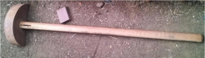 Puncher for soil compaction. Design: research team (Author, 2015).