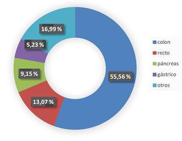 Tipo de tumor digestivo atendido.