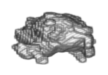 3-D representation of the segmented tumor corresponding to DB1.