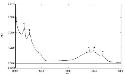 Fig. 4. UV spectrum of compound IV