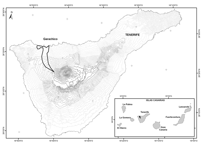 Localización del municipio de Garachico en Tenerife