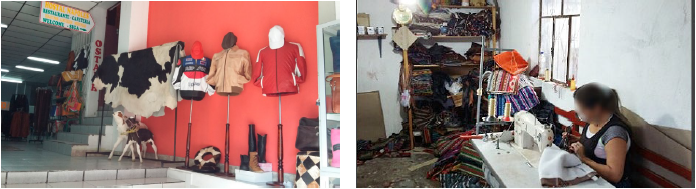 Talleres de venta y producción del cuero en Cotacachi