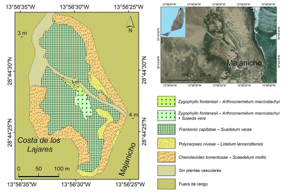Mapa de comunidades vegetales del saladar de Majanicho