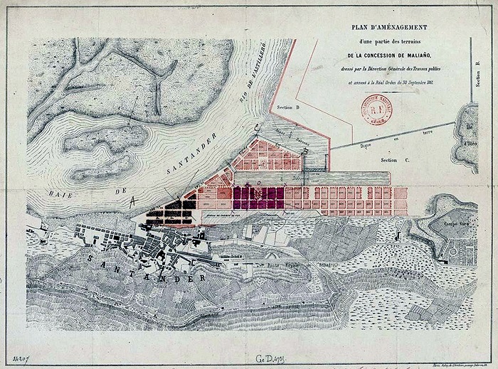 Proyecto de ordenaci�n de la Concesi�n Wissocq/Ensanche de Malia�o (a�o 1861)