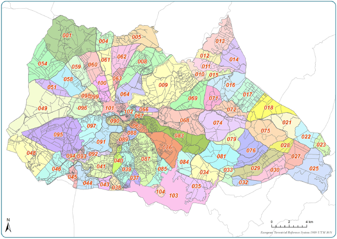 Polgonos catastrales de Arcos de la Frontera (Cdiz)
